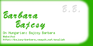 barbara bajcsy business card